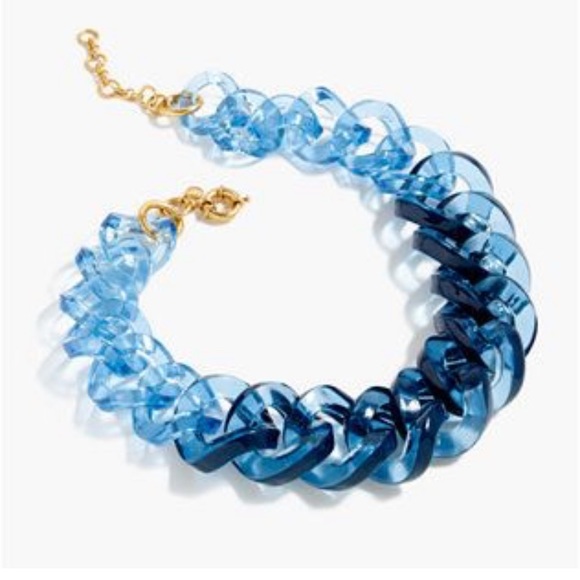 J. Crew Jewelry - NWT J. Crew Blue Acrylic Curb Link Necklace J. Crew Jewelry - NWT J. Crew Blue Acrylic Curb Link Necklace